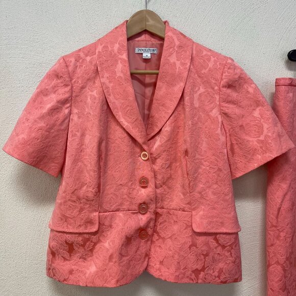 NWT Pendleton Pink Floral Blazer & Pencil Skirt Set Business Suit SZ 16 - Picture 1 of 10